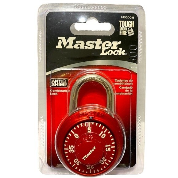 Master Lock Combination Padlock - Red - Picture 1 of 3